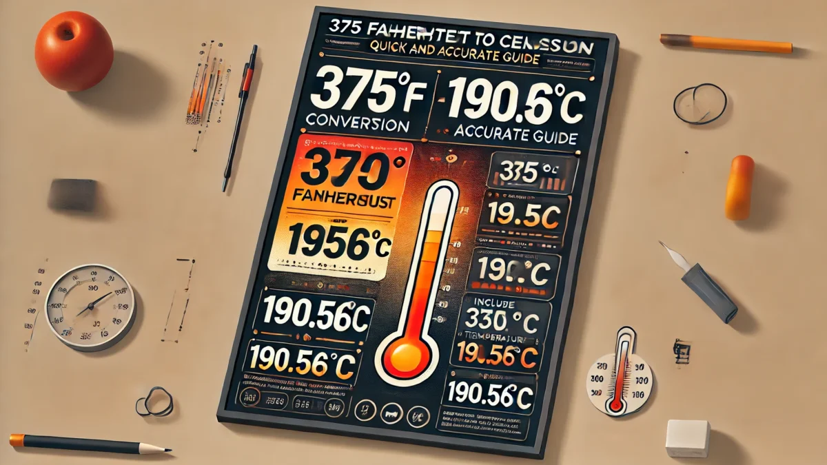 375 Fahrenheit to Celsius Conversion: Quick and Accurate Guide