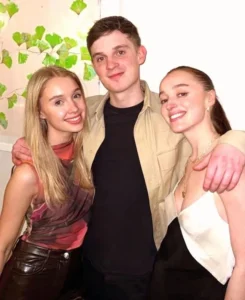 Samuel Dynevor with his sister Pheobe dynevor